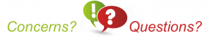 Concerns, Questions graphic