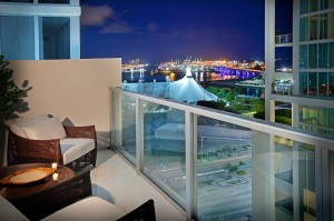 downtown miami condo with balcony