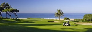 Golf by the ocean shore in Algarve