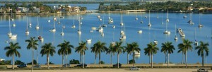 boats anchored on the bay by Causeway