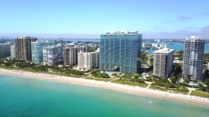 panoramic view of Bal Harbour oceanfornt condos