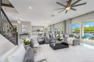 great room looking out to the pool